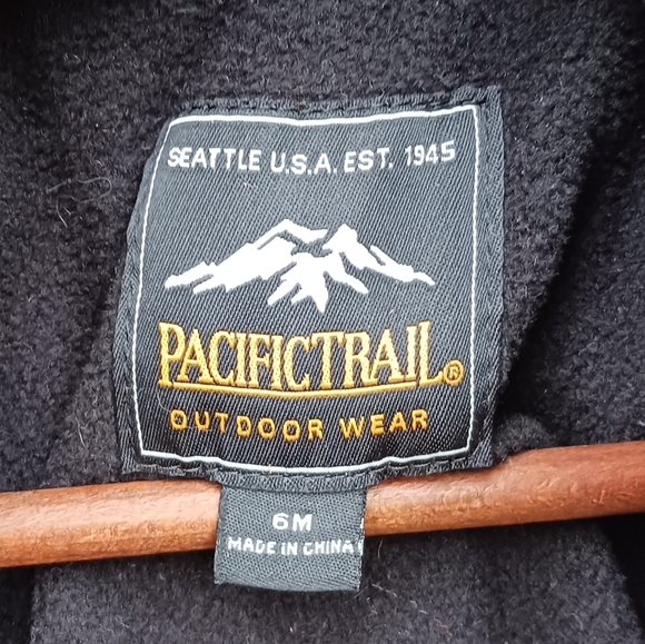 PacificTrail 6 Month Black Puffer Jacket Leopard Print Faux Fur Trimmed Hood - Picture 5 of 13